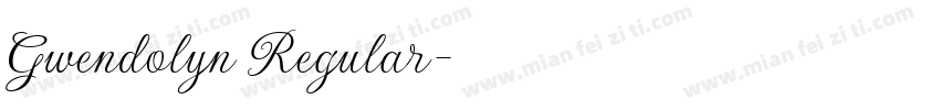 Gwendolyn Regular字体转换